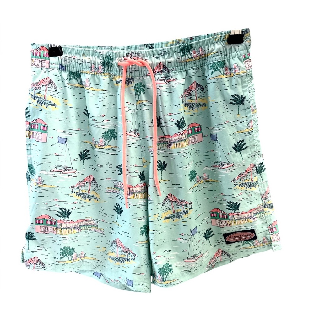 Vineyard Vines Tropical Print Swim Shorts Size XS